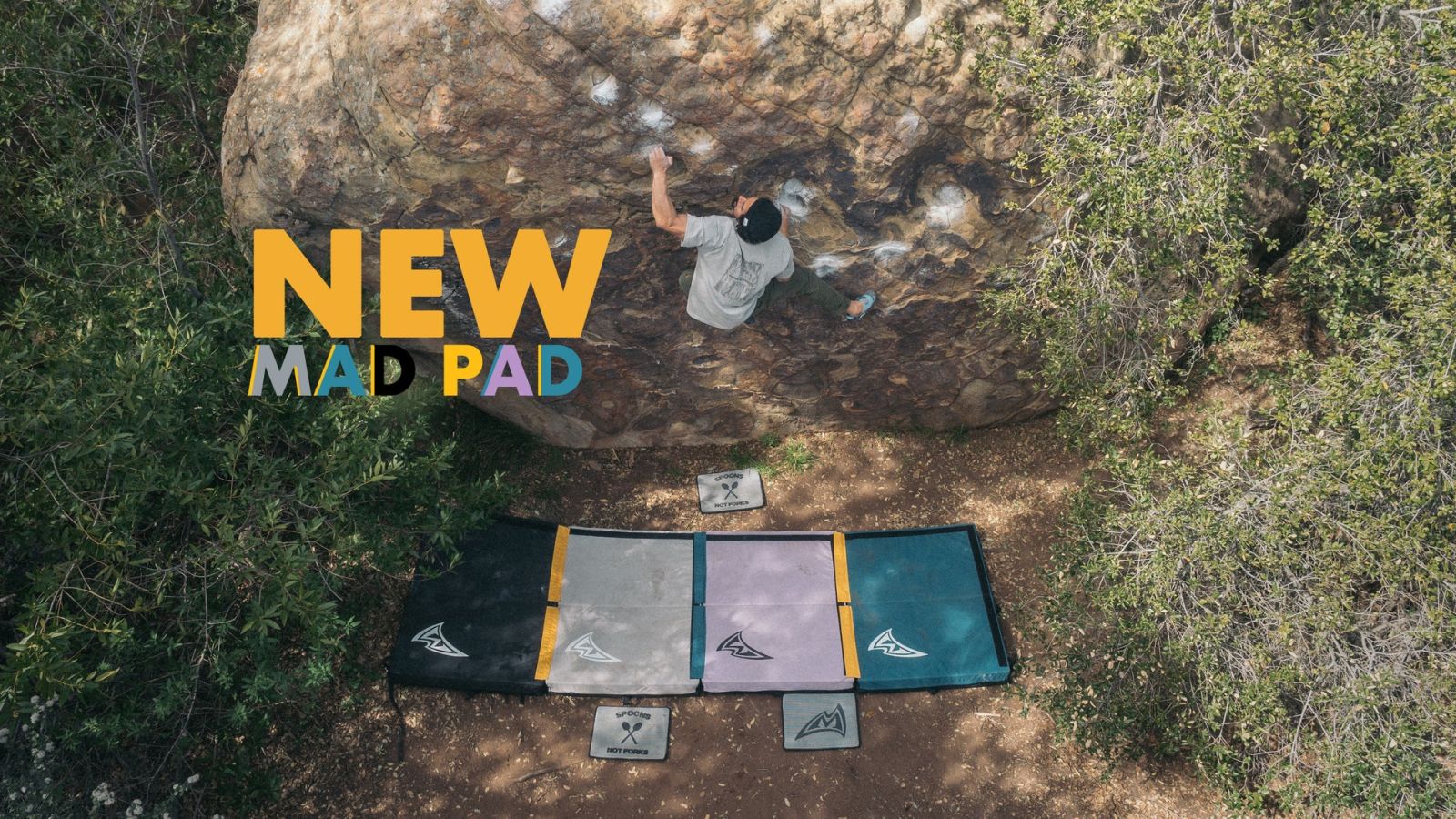 Crash pads, crash mats and bouldering mats.