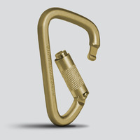 XL Steel D Screw Lock Gold