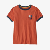 Women's Spirited Seasons Organic Ringer Tee (Quartz Coral)