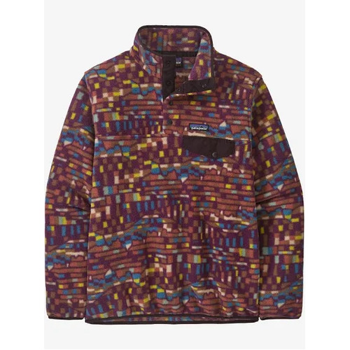 Women's Lightweight Synchilla® Snap-T® Pullover (Fitz Roy Patchwork: Night Plum) SML