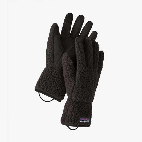 Retro Pile Gloves (Black) Large
